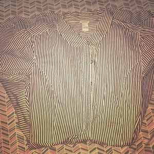 Black and white striped dress